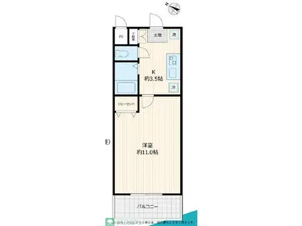 U RESIDENCE 南柏(1K/4階)の間取り写真