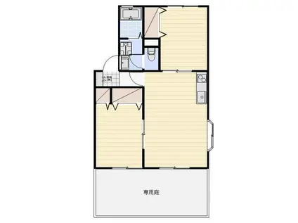 プライムローズ(2LDK/1階)の間取り写真