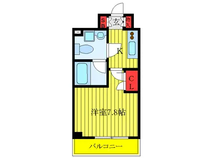 エスティメゾン王子(1K/2階)の間取り写真