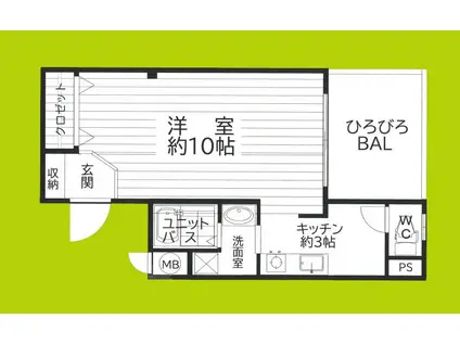 アッツ・コート美章園駅前(ワンルーム/2階)の間取り写真