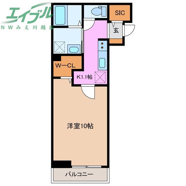 YOUR MAISON CAMELLIA(1K/1階)の間取り写真