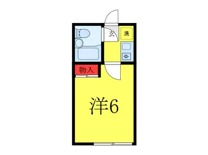 PARK SIDE(1K/2階)の間取り写真