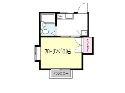 コーポミラージュ(1K/1階)の間取り写真