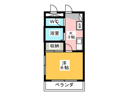 トルス大久保Ⅱ(1K/2階)の間取り写真