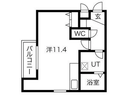 トロワ浄心(ワンルーム/3階)の間取り写真
