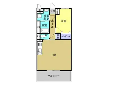 AI V(1LDK/3階)の間取り写真