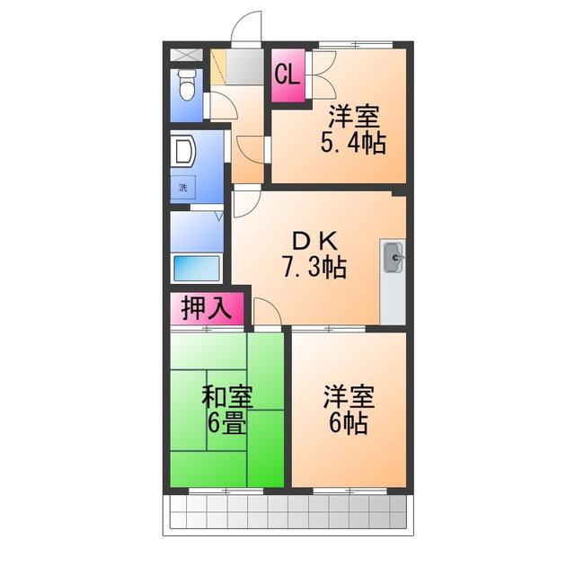 グランエクセル和泉(3DK/3階)の間取り写真