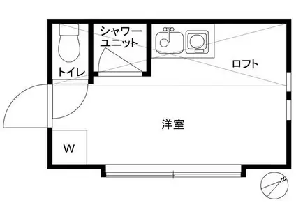アーバンプレイス池袋IIA(ワンルーム/2階)の間取り写真