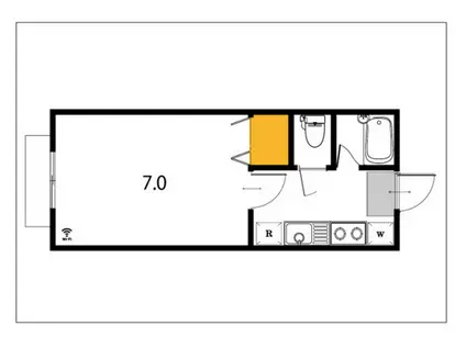 アヴァンセ(1K/1階)の間取り写真