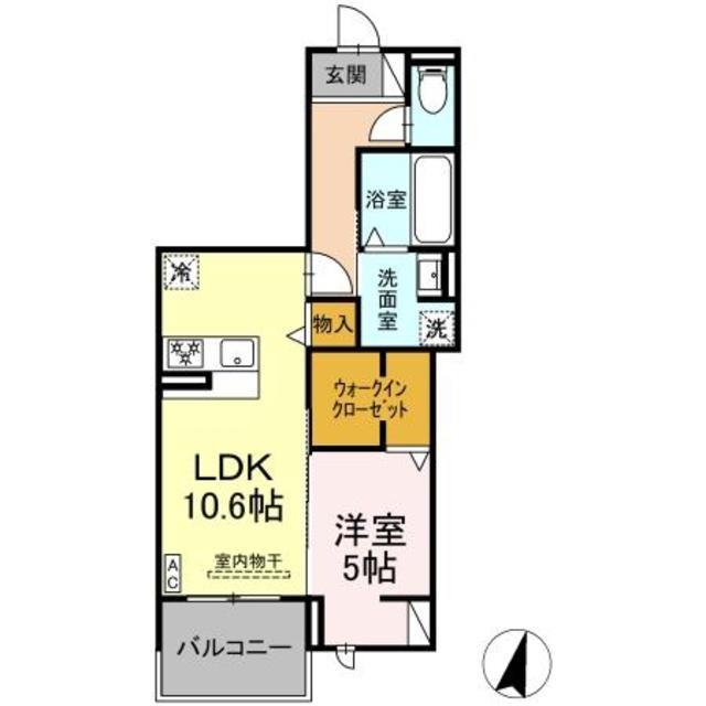 DIOSPERSIMMON長泉 I棟(1LDK/2階)の間取り写真