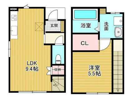 GOOD HILLS金泉寺I(1LDK/1階)の間取り写真