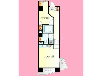 WOODBELL QUATTRO(1LDK/3階)の間取り写真