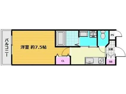 京阪鴨東線 神宮丸太町駅 徒歩5分 5階建 築5年(1K/4階)の間取り写真