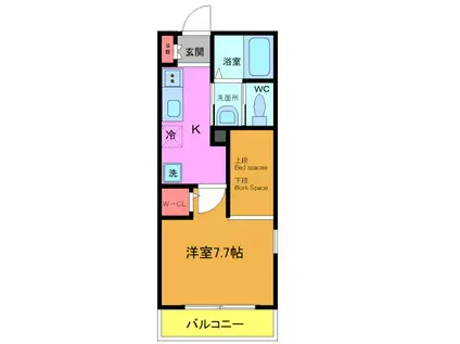 MYSTYLE習志野台(1K/3階)の間取り写真