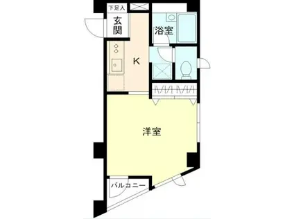 ヒルズガーデン(1K/2階)の間取り写真