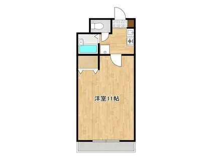 セントラルレジデンス(1K/1階)の間取り写真