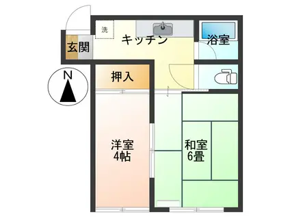 パープル2(2K/2階)の間取り写真