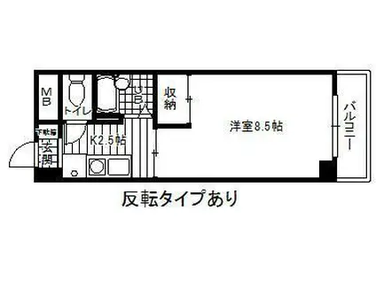カーサ大正町2ND(1K/8階)の間取り写真