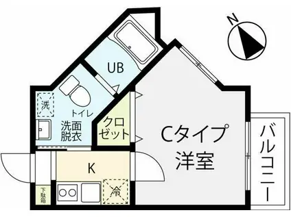 LE CLAIR船橋(1K/1階)の間取り写真