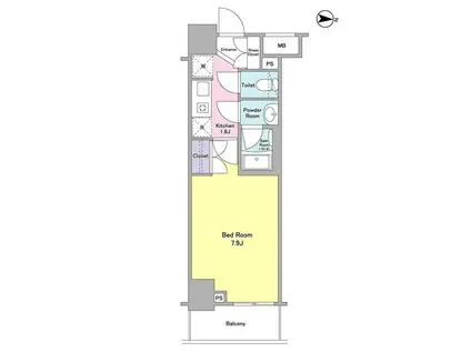 CASSIA両国(1K/5階)の間取り写真