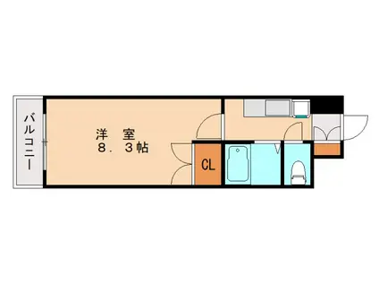 クリムゾン博多(1K/10階)の間取り写真