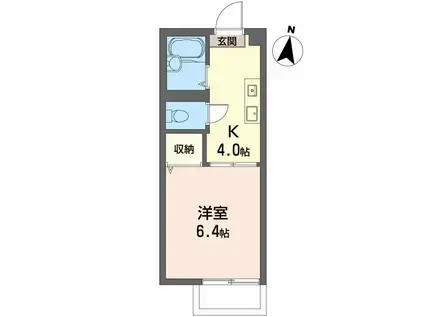 アメニティ土居 B棟(1K/2階)の間取り写真