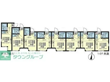 ユナイトエルリンガー(ワンルーム/2階)の間取り写真