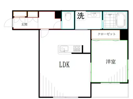 リーブルファイン吉祥寺(1LDK/3階)の間取り写真