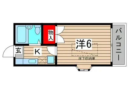 グランドジュネス(1K/1階)の間取り写真