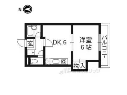 グリーン・ビレッジ(1DK/2階)の間取り写真