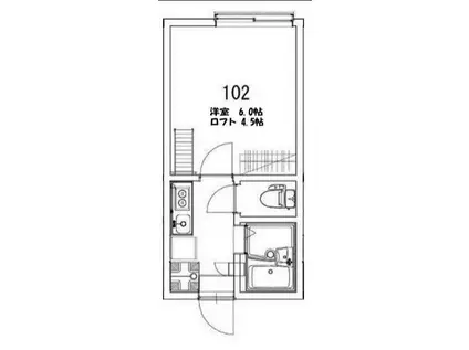 AZEST-RENTひばりが丘(1K/1階)の間取り写真