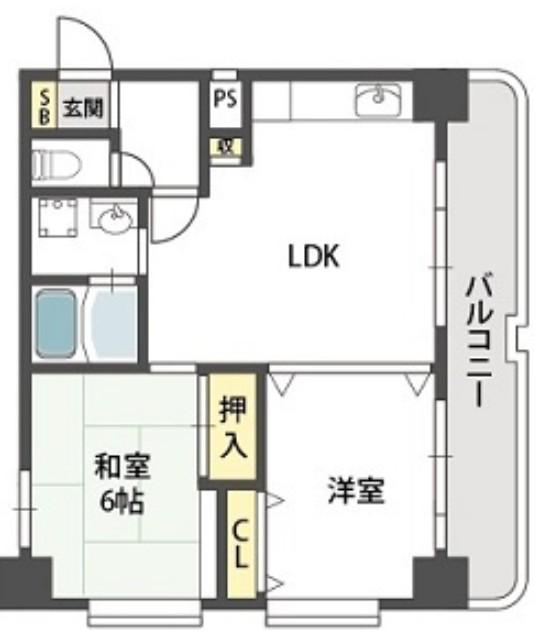 グローリーヨシダ(2LDK/7階)の間取り写真