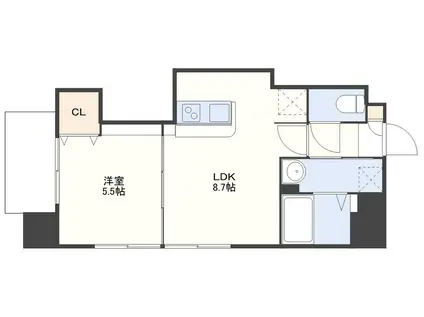 MAKI(1LDK/10階)の間取り写真