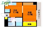 マンション樹宝(1DK/3階)の間取り写真