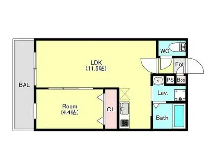 ジーメゾン谷塚パックス(1LDK/3階)の間取り写真
