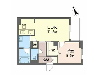 メゾン・ド・ビビ(1LDK/1階)の間取り写真