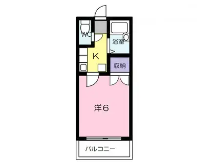 エルソル(1K/1階)の間取り写真
