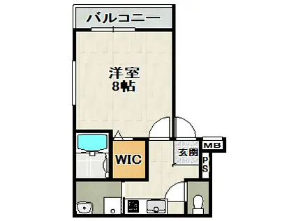 フジパレス宝塚小林I番館II番館(1K/3階)の間取り写真