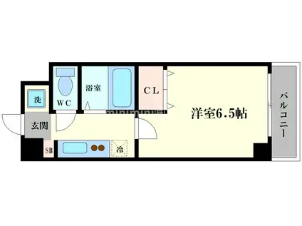 ルミエール花園II(1K/7階)の間取り写真