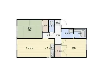 セジュール大田A棟(2LDK/2階)の間取り写真