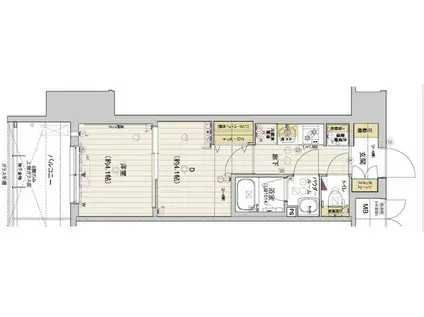 アスヴェル京都西大路サウス(1DK/6階)の間取り写真
