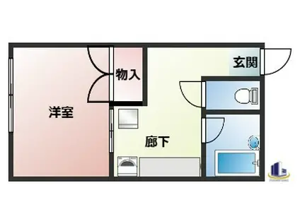 コーポ薫(1K/3階)の間取り写真