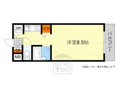 ラ・ティエラ箕面(ワンルーム/1階)の間取り写真