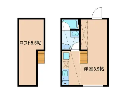 FUWARI ATELIER(ワンルーム/1階)の間取り写真