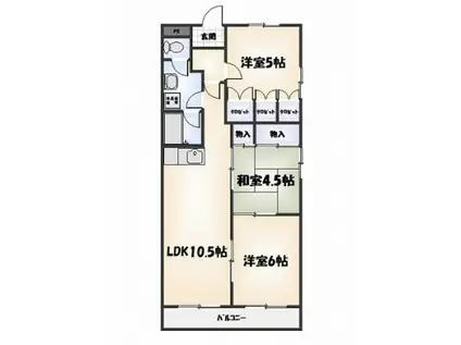 第16柴田マンション(3LDK/3階)の間取り写真