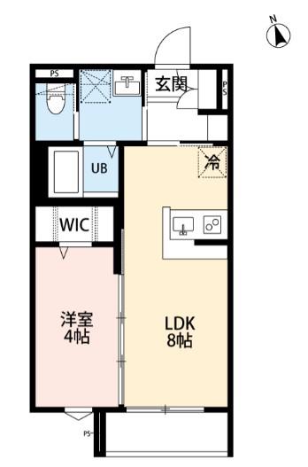 エルシーク蕨(1LDK/2階)の間取り写真