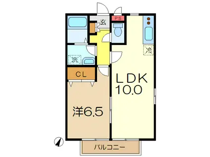フォレストⅡ(1LDK/2階)の間取り写真