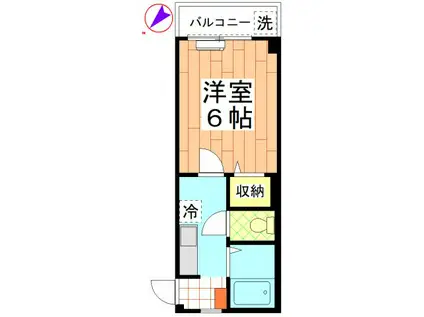 ハイツ・ソレイユ(1K/1階)の間取り写真