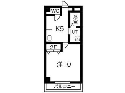 ASUKA(1DK/3階)の間取り写真
