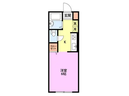 シアール関屋(1K/1階)の間取り写真